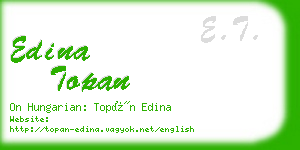 edina topan business card